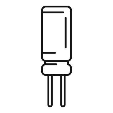 Merkezi direnç ikon ana hatları vektörü. Elektrik devresi. Enerji aygıtı