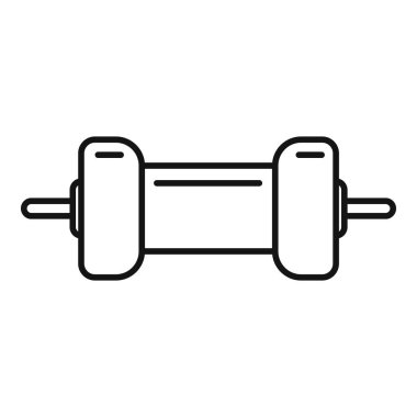 Bilgisayar direnci ikon ana hatları vektörü. Elektrik devresi. Merkezi enerji