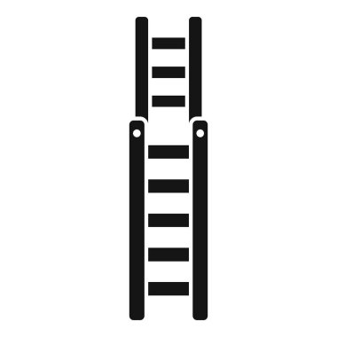 Stepladder simgesi basit vektör. İnşaat tezgahı. Taşınabilir araç