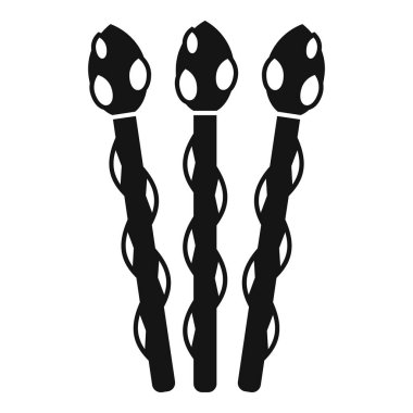 Kuşkonmaz demeti simgesi basit vektör. Yiyecek fabrikası. Organik salata.