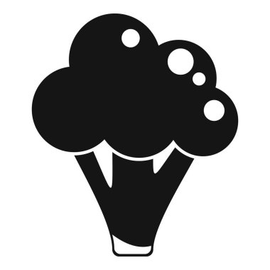 Brokoli simgesi basit bir vektör. Sebze lahanası. Sebze yemeği.