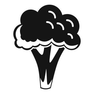 Brokoli karnabahar simgesi basit bir vektör. Sebze yemeği. Salata bitkisi