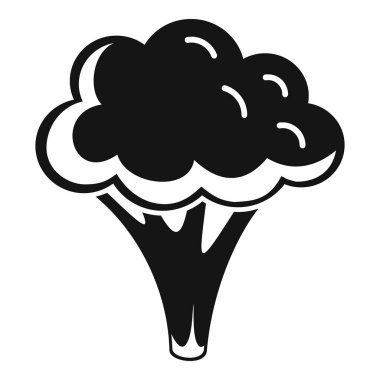 Temiz brokoli simgesi basit bir vektör. Lahana sebzesi. Bitki salatası