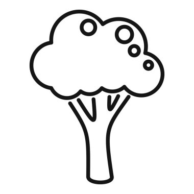 Brokoli ikonu ana hatları vektörü yerleştir. Sebze lahanası. Tatlı salata