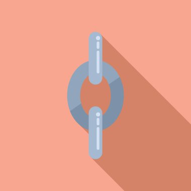 İletişim zinciri düz vektörü. Web bağlantısı. Dijital çelik