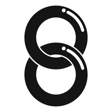 Basit zincir simgesi vektörü. Bilgisayar interneti. Modern bağlantı