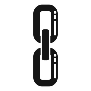 Çelik zincir simgesi basit vektör. İş sistemi. Web bağlantısı