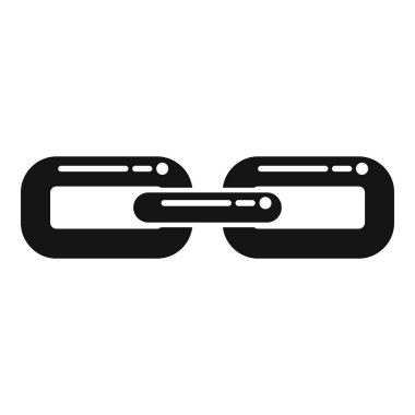 Modern zincir simgesi basit vektör. Web bağlantısı. İnternet düğmesi