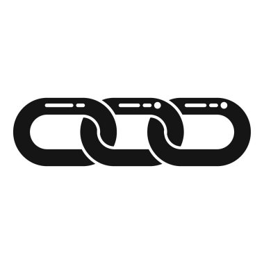 Zincir bağlantısı simgesi basit vektör. İnternet sistemi. Dijital çelik