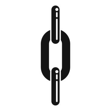 Ortaklık zinciri simgesi basit bir vektör. Sistem ağı. Metal dijital