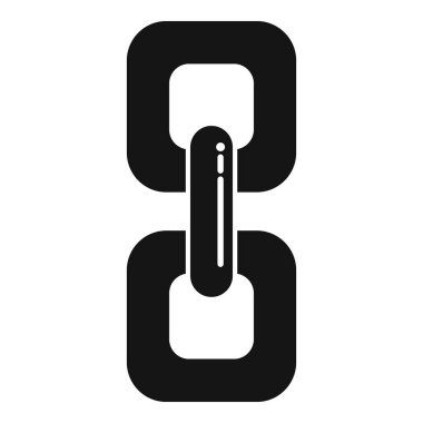 Sosyal zincir simgesi basit vektör. Ağ sistemi. Modern bağlantı