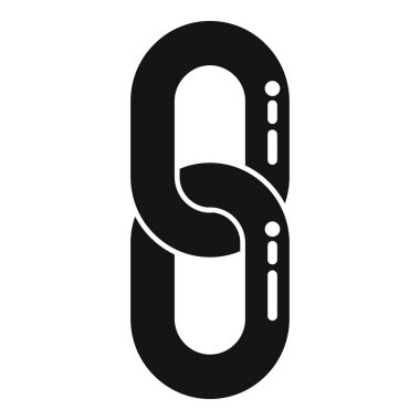 Güç zinciri simgesi basit vektör. Web bağlantısı. Modern bağlantı