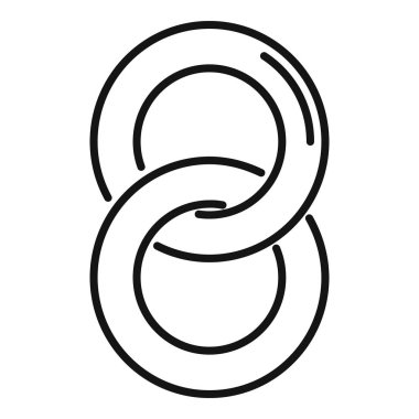 Zincir simgesi dış hat vektörü. Bilgisayar interneti. Modern bağlantı