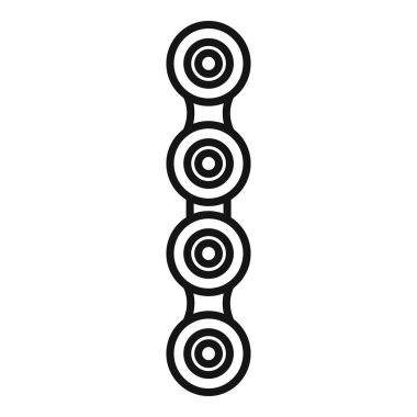 Zincir simgesi dış hat vektörü. Web gücü. Modern bağlantı