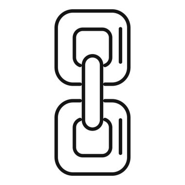 Sosyal zincir ikonu ana hat vektörü. Ağ sistemi. Modern bağlantı