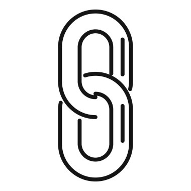 Güç zinciri simgesi ana hat vektörü. Web bağlantısı. Modern bağlantı