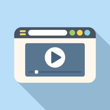 Sosyal post ikonu düz vektörü. E-posta mesajı. Bildirim mektubu