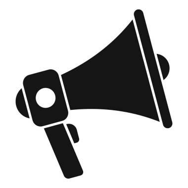 Megafon çağrı simgesini basit vektöre kaydet. E-posta bülteni. Ses arayüzü