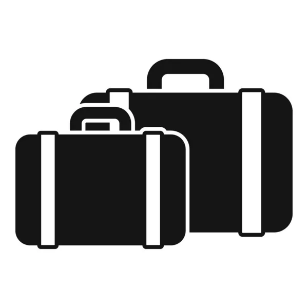 Utazó Bőrönd Ikon Egyszerű Vektor Várótér Repülőtéri Szék — Stock Vector