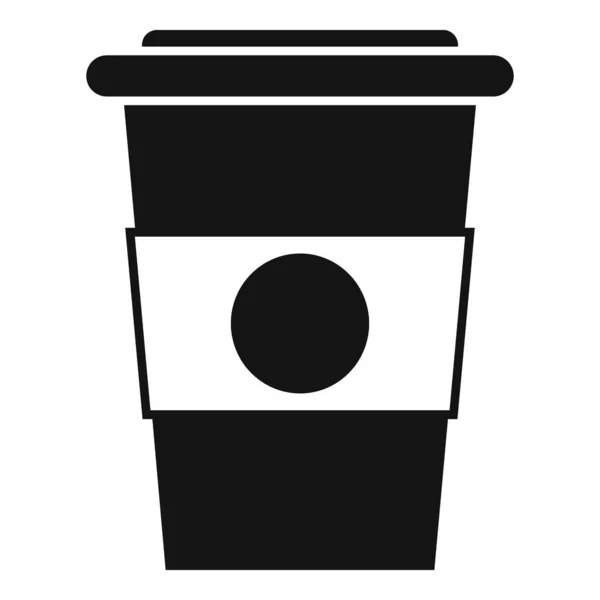 Menni Kávéscsésze Ikon Egyszerű Vektor Várótér Ülésterem — Stock Vector
