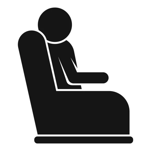 候机室扶手椅图标简单载体 等待区 女性座位 — 图库矢量图片