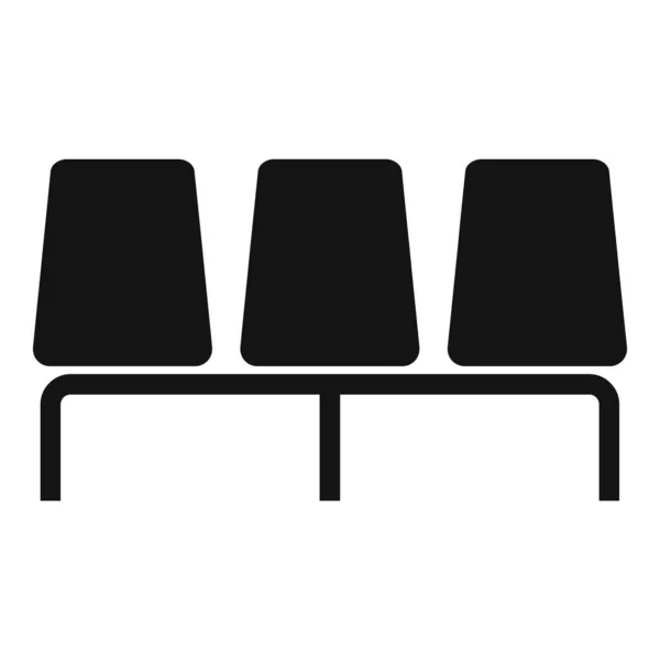Assento Ícone Complexo Vetor Simples Área Espera Salão Cadeira —  Vetores de Stock