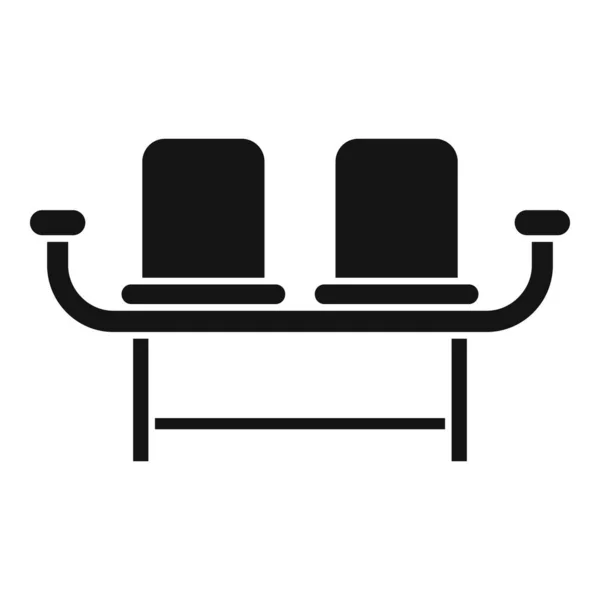Warte Stuhl Symbol Einfachen Vektor Dienstsitz Gesundheitswesen — Stockvektor