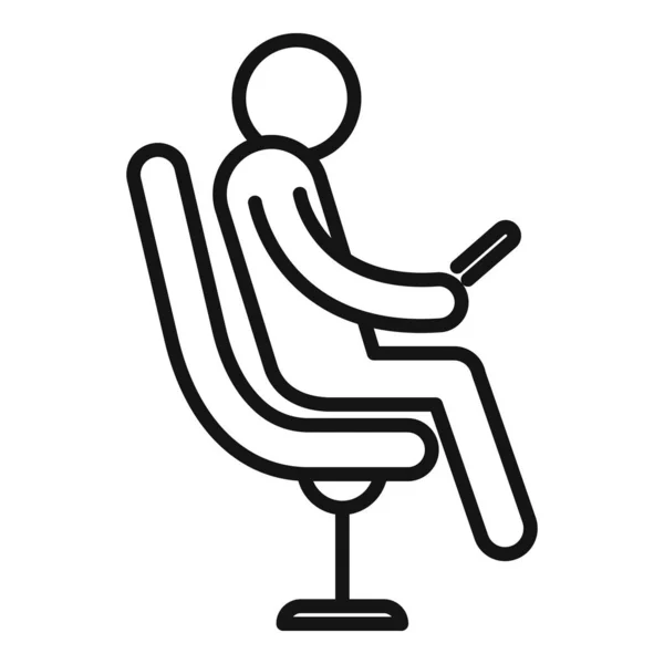 Θέση Εικονίδιο Περίγραμμα Καρέκλα Διάνυσμα Χώρος Αναμονής Κάθισμα Δωματίου — Διανυσματικό Αρχείο