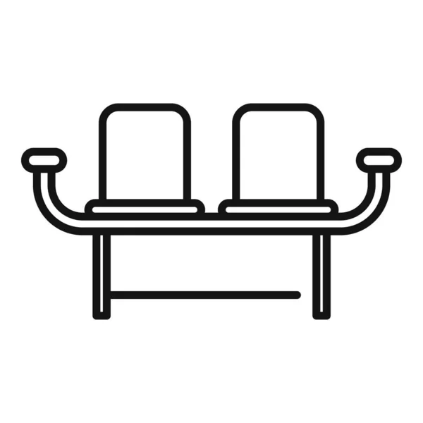 Περιμένετε Εικονίδιο Περίγραμμα Καρέκλα Διάνυσμα Καθίσματα Υπηρεσίας Υγεία Των Ανθρώπων — Διανυσματικό Αρχείο