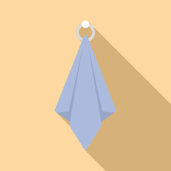 Asciugamano Pulito Icona Vettore Piatto Tessuto Panno Carta — Vettoriale Stock