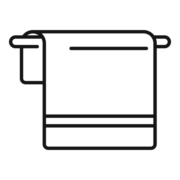 Couverture Tissu Icône Contour Vecteur Serviette Toilette Papier Tissu — Image vectorielle