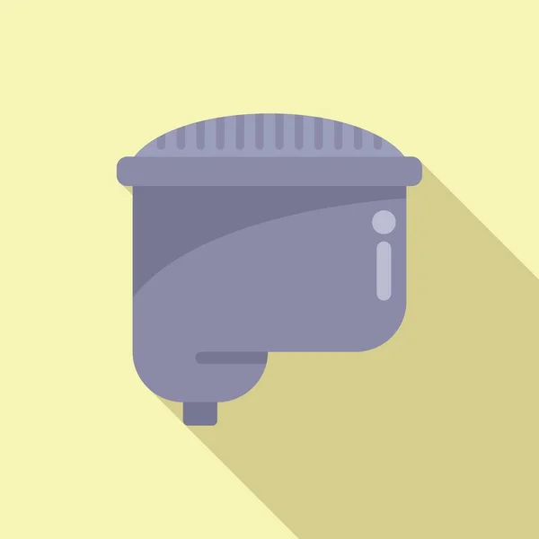 Pool Kunststoff Filter Symbol Flachen Vektor Reinigungswasser Duschfamilie — Stockvektor