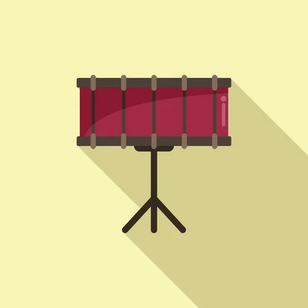 Stand Drum Symbol Flachen Vektor Kit Musik Snare Spielzeug — Stockvektor