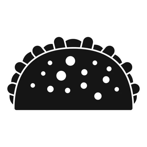 Jednoduchý Vektor Ikony Taco Food Mexické Jídlo Nabídka Tacos — Stockový vektor