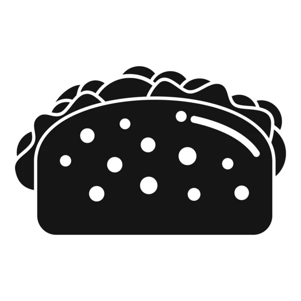 Простий Вектор Ікони Якого Тако Мексиканська Їжа Ясний Буріто — стоковий вектор