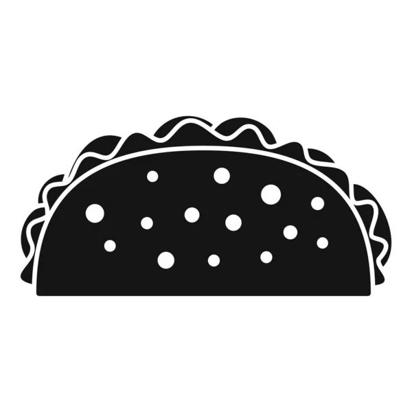 Restaurace Taco Ikona Jednoduchý Vektor Mexické Jídlo Roztomilé Mexiko — Stockový vektor