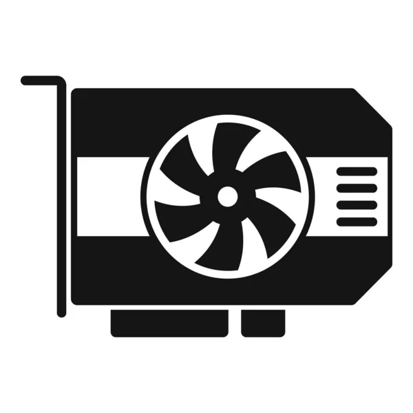 Bilgisayar Kartı Simgesi Basit Vektör Gpu Fan Yongası — Stok Vektör