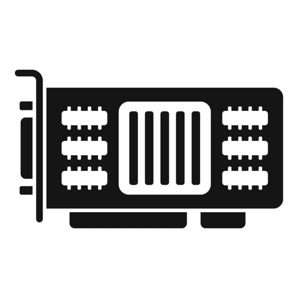 Fan Gpu Karte Symbol Einfacher Vektor Grafik Gedächtnisvideo — Stockvektor
