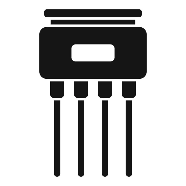抵抗アイコン単純なベクトル 電気回路だ 電子チップ — ストックベクタ