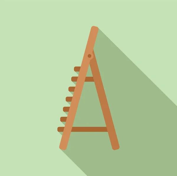 Ξύλινη Σκάλα Εικονίδιο Επίπεδη Διάνυσμα Κατασκευές Ξύλου Μεταλλική Σκάλα — Διανυσματικό Αρχείο
