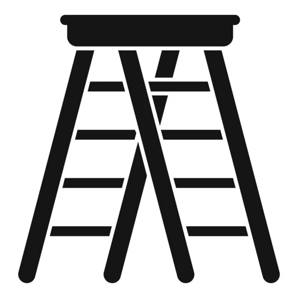 Будівельні Сходи Значок Простий Вектор Дерев Яний Крок Металеві Сходи — стоковий вектор