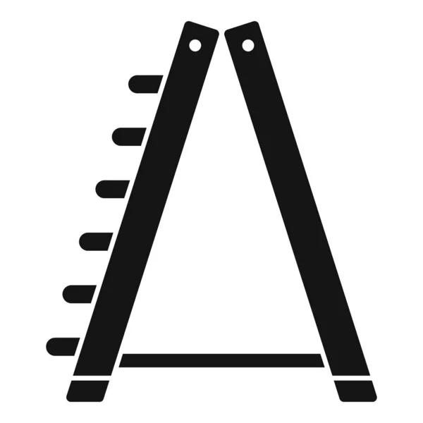 Subir Escalera Icono Vector Simple Construcción Escalonada Seguridad Metálica — Archivo Imágenes Vectoriales