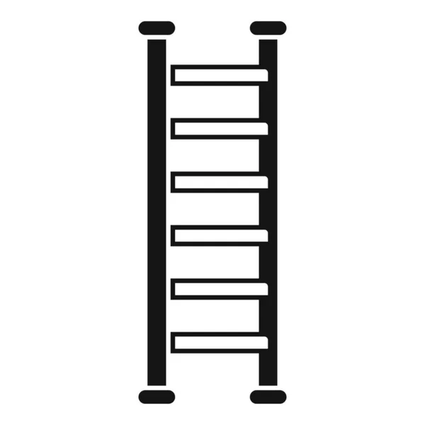 Stehleitersymbol Einfacher Vektor Stufenbau Holzmetall — Stockvektor