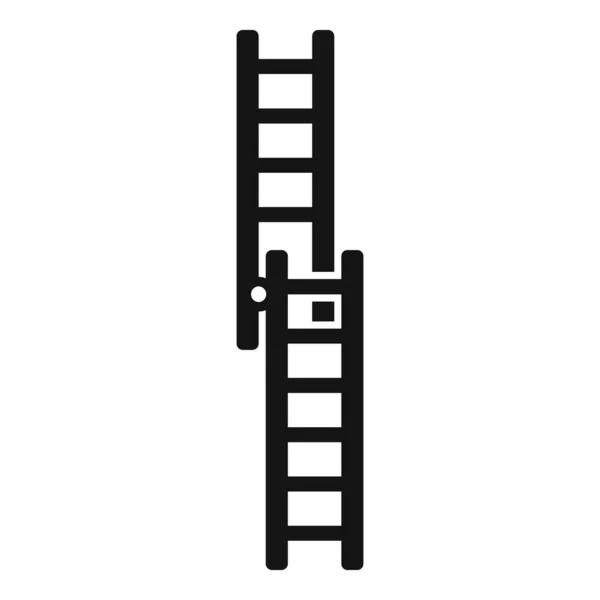 階段アイコンシンプルなベクトル 木の階段 影の線 — ストックベクタ