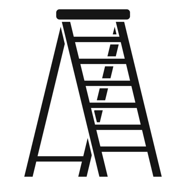 Échelle Ménage Icône Vecteur Simple Étape Construction Escalier Métal — Image vectorielle