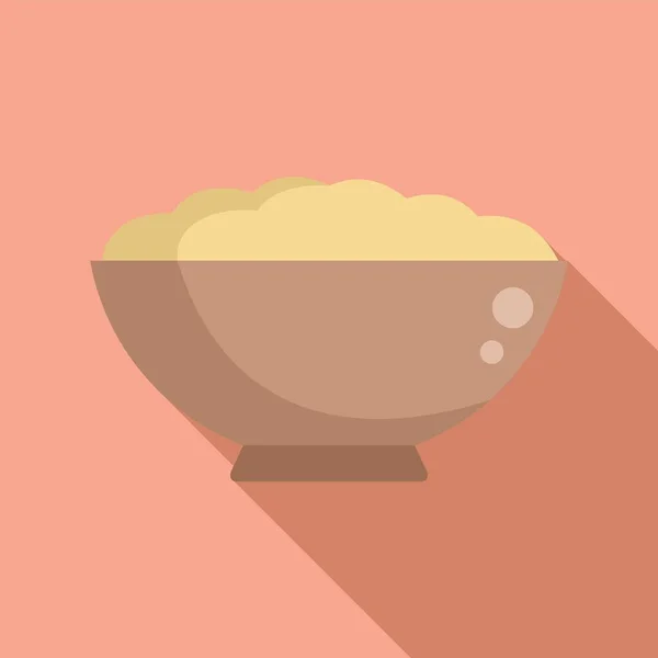 Kartoffelstampfer Symbol Flachen Vektor Lebensmittel Pürieren Schüsselmahlzeit — Stockvektor