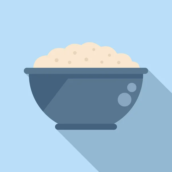 Pişmiş Patates Ikonu Düz Vektörü Kaynamış Yemek Kaşık Yemeği — Stok Vektör