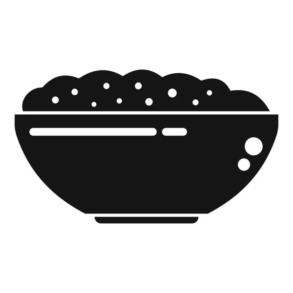 Mash Πατάτα Μπολ Εικονίδιο Απλό Διάνυσμα Φαγητό Μάσερ — Διανυσματικό Αρχείο