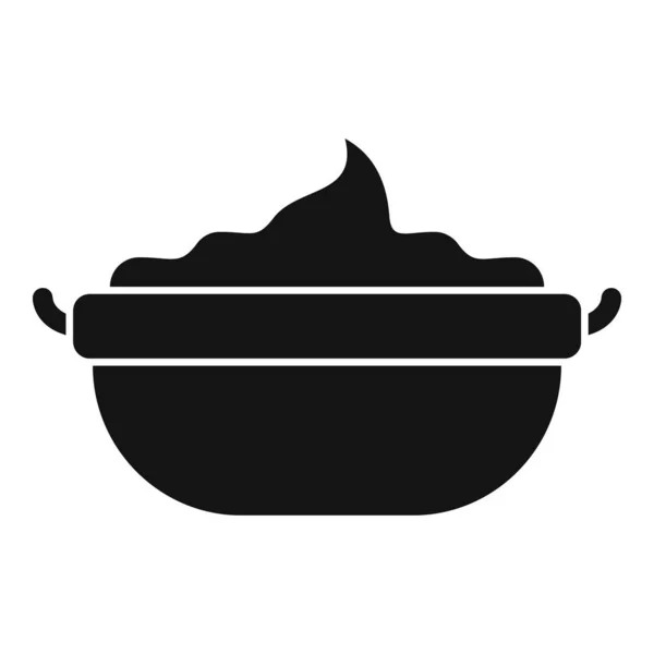 Піктограма Розтертої Їжі Простий Вектор Картопляне Пюре Бочкова Їжа — стоковий вектор