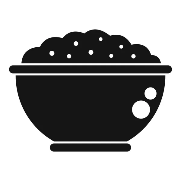 Приготована Піктограма Картопляного Пюре Простий Вектор Варена Їжа Ложка Їжі — стоковий вектор
